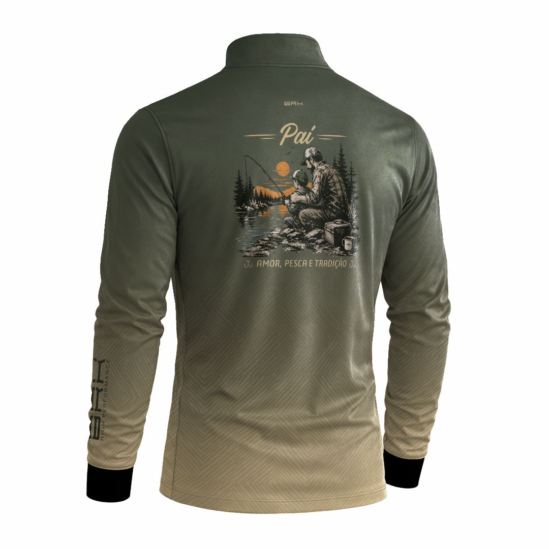 Camisa Brk Dia dos Pais Amor, Pesca e Tradição com Proteção Solar UV50+