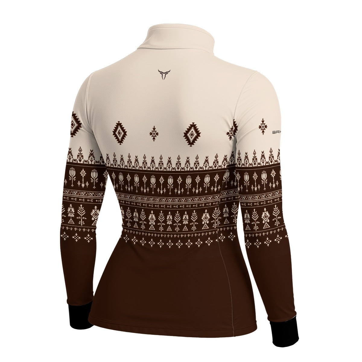 Camisa Brk Agro Feminina Apache Marrom Creme com UV50+