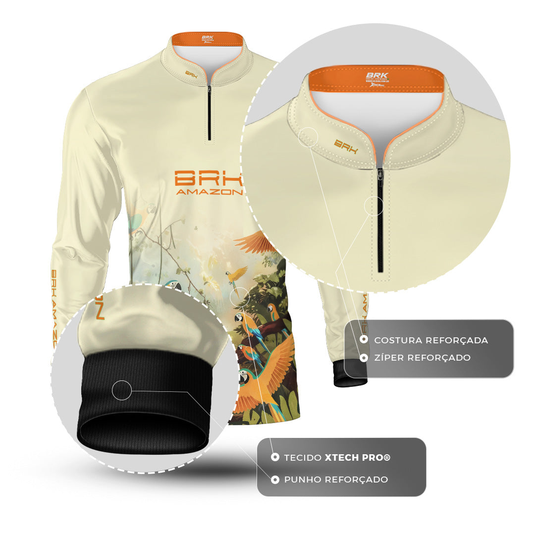 Camisa de Pesca  Brk Amazon Araras com Proteção UV50