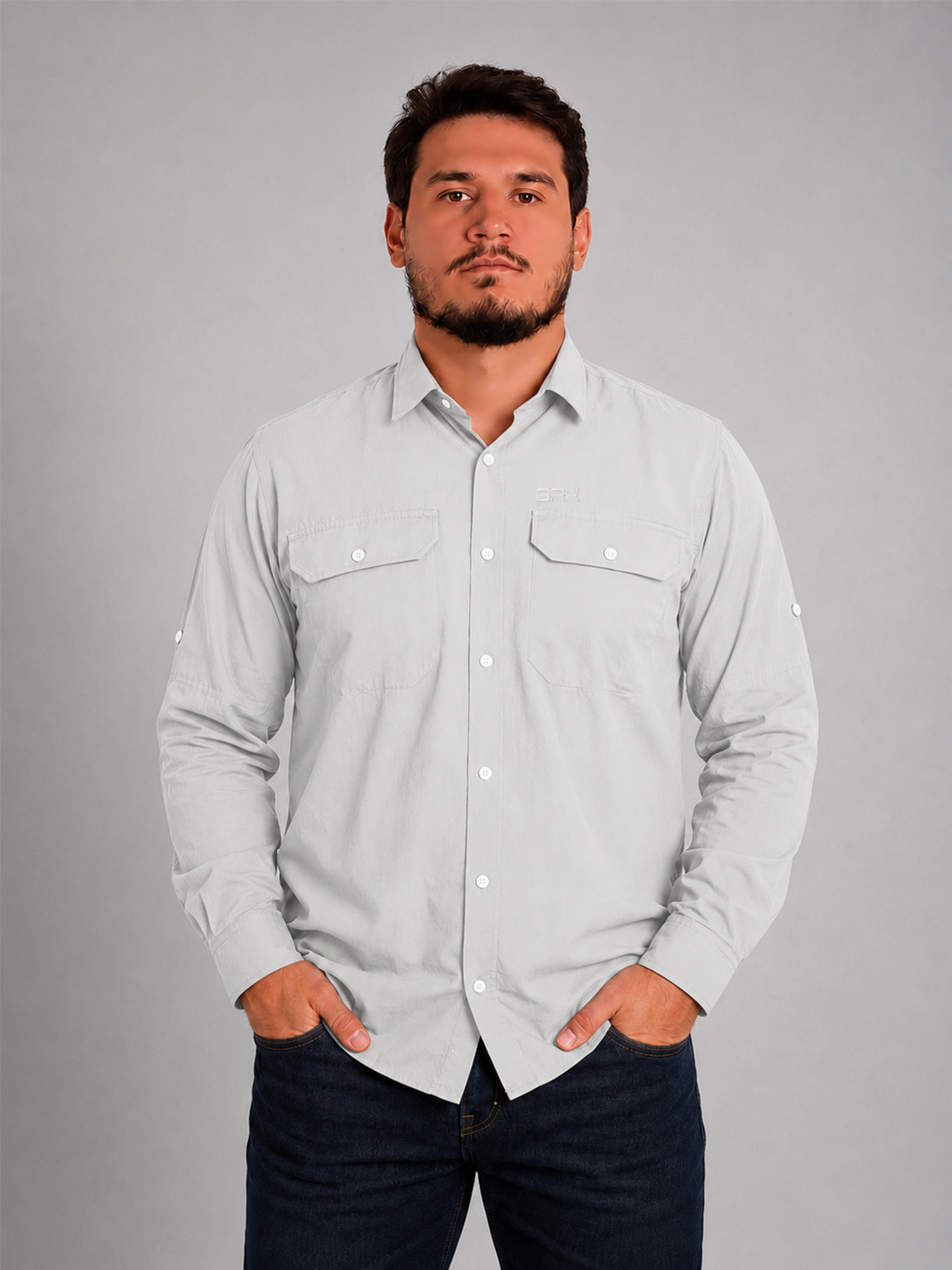 Camisa Adventure Cinza Ártico com Proteção UV50+