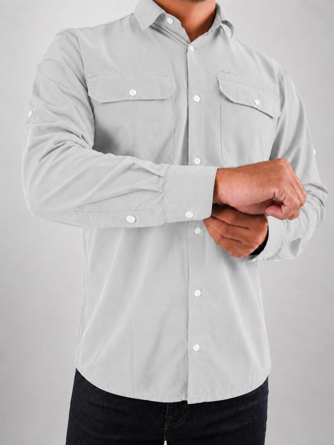 Camisa Adventure Cinza Ártico com Proteção UV50+