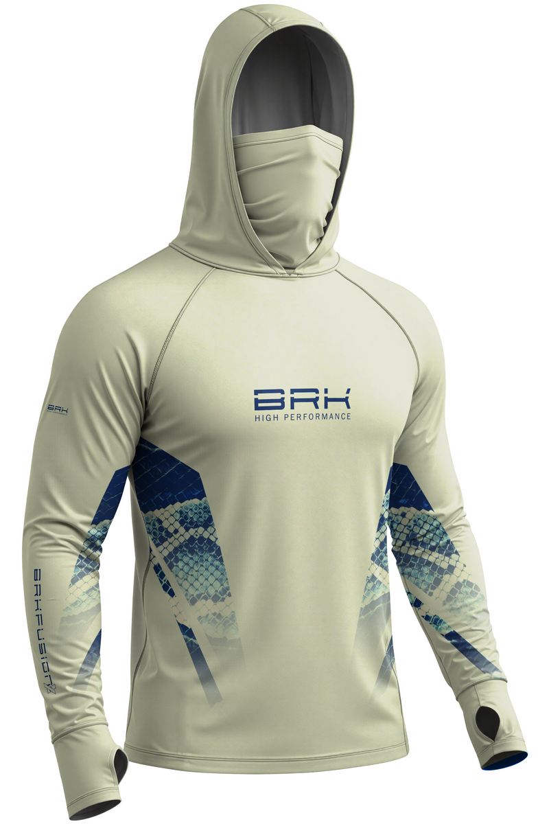 Camisa FusionX Réptil Brk Snake Strike Azul com Proteção UV50+