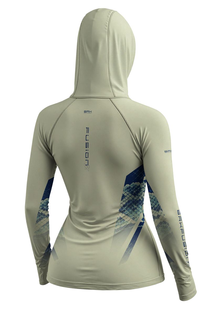 Camisa FusionX Réptil Feminina Brk Snake Strike Azul com Proteção UV50+