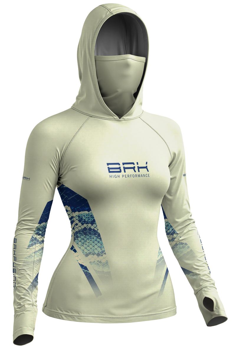 Camisa FusionX Réptil Feminina Brk Snake Strike Azul com Proteção UV50+