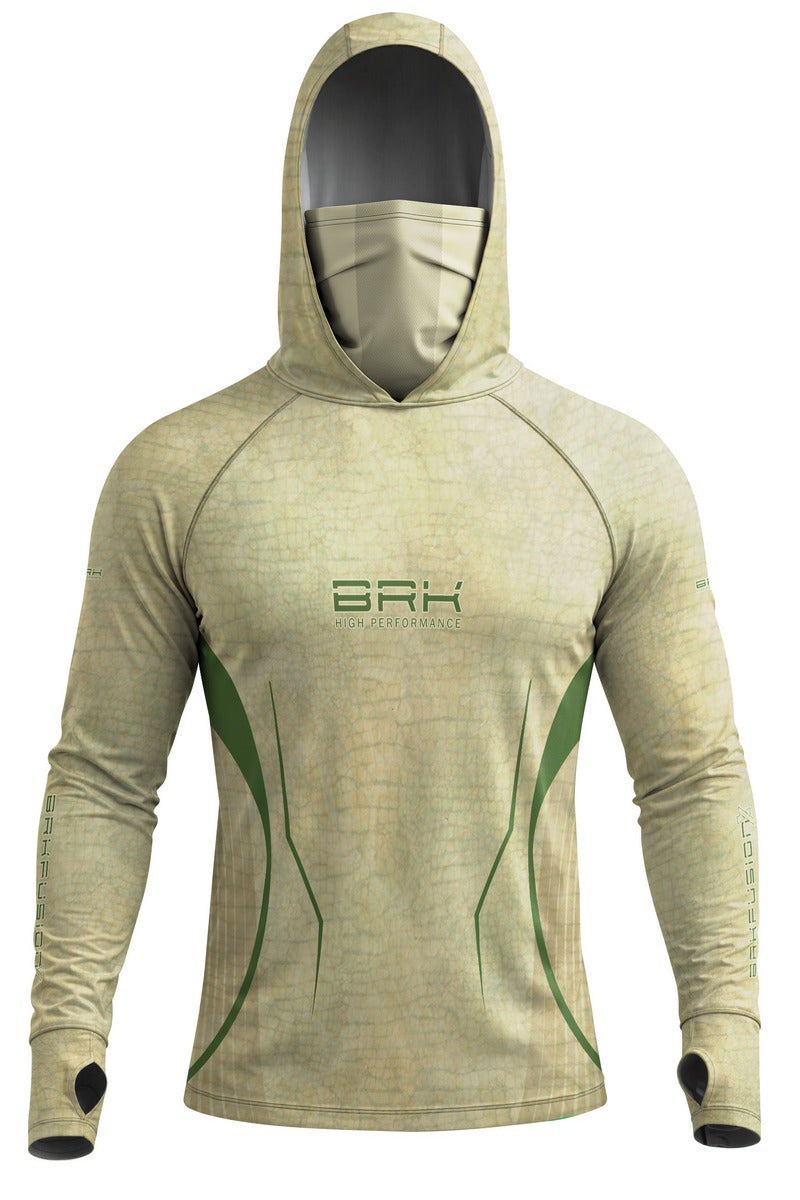 Camisa FusionX Réptil Brk Snake Desert Verde com Proteção UV50+