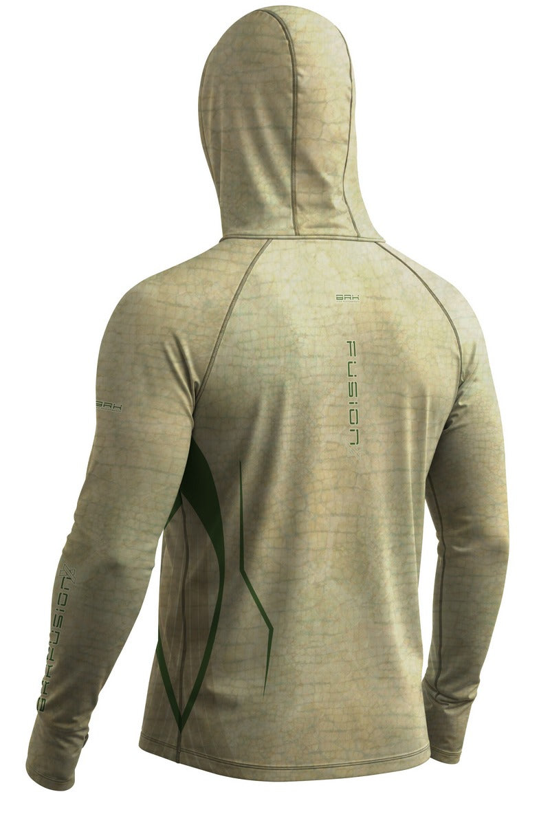 Camisa FusionX Réptil Brk Snake Desert Verde com Proteção UV50+