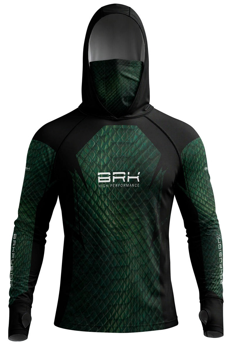 Camisa FusionX Réptil Brk Jungle Verde Escuro com Proteção UV50+