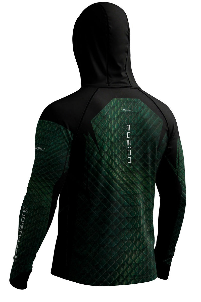 Camisa FusionX Réptil Brk Jungle Verde Escuro com Proteção UV50+