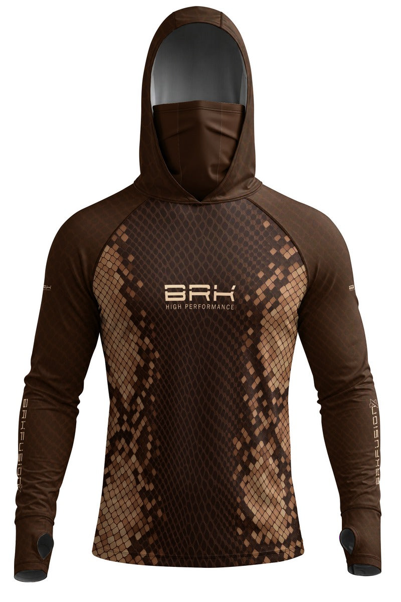 Camisa FusionX Réptil Brk Marrom Escamas com Proteção UV50+