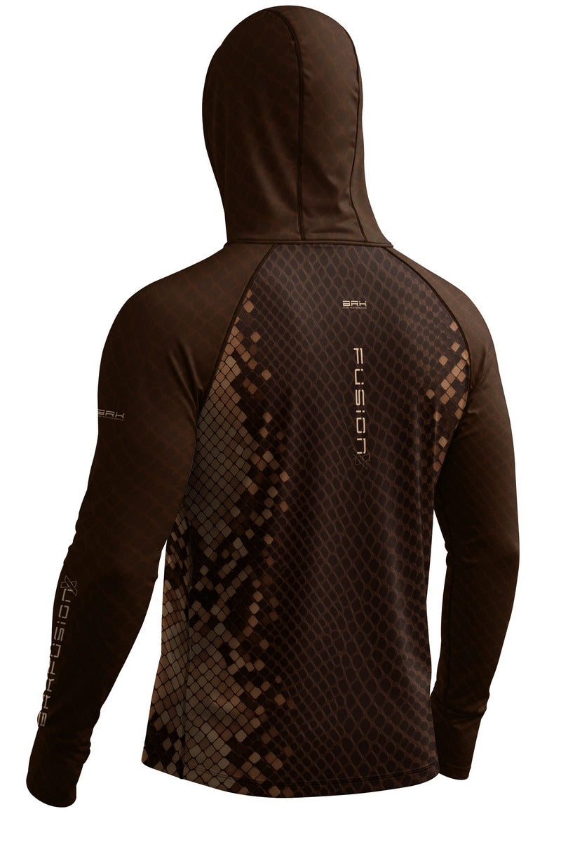 Camisa FusionX Réptil Brk Marrom Escamas com Proteção UV50+