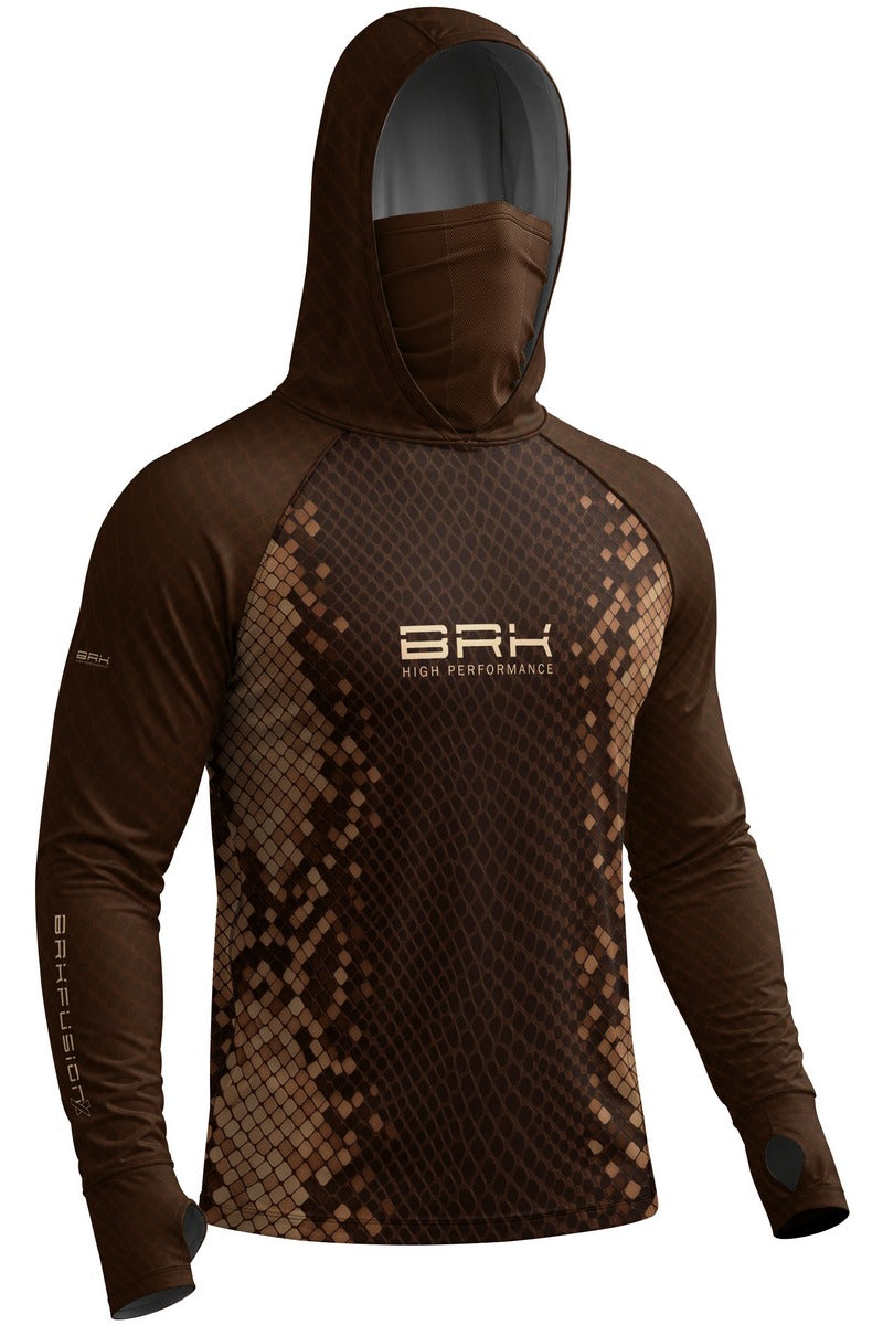 Camisa FusionX Réptil Brk Marrom Escamas com Proteção UV50+