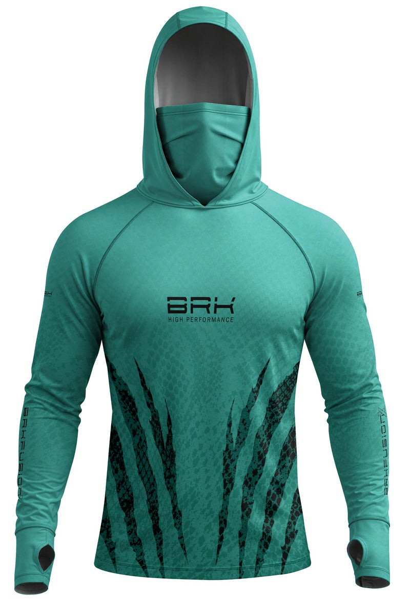 Camisa FusionX Réptil Brk Verde Turquesa Slash com Proteção UV50+