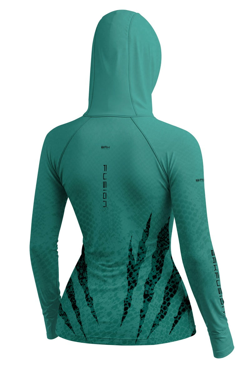 Camisa FusionX Réptil Feminina Brk Verde Turquesa Slash com Proteção UV50+
