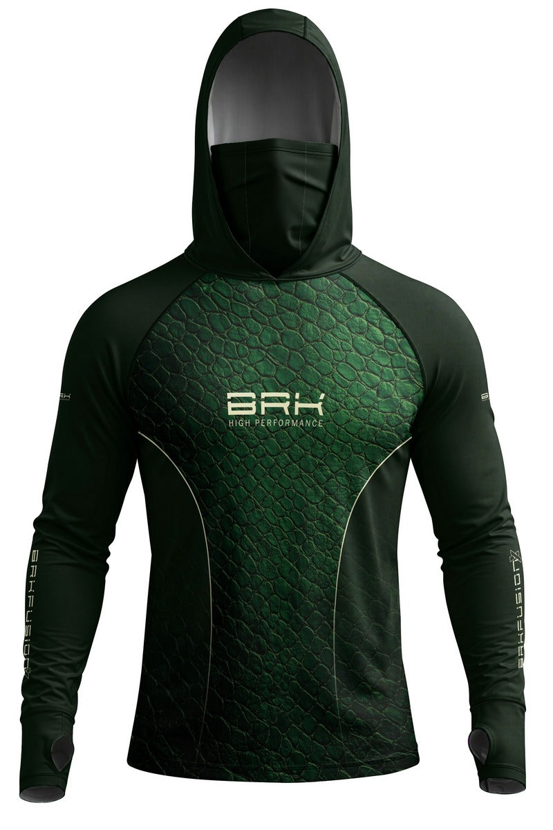 Camisa FusionX Réptil Brk Verde Escuro Prime com Proteção UV50+