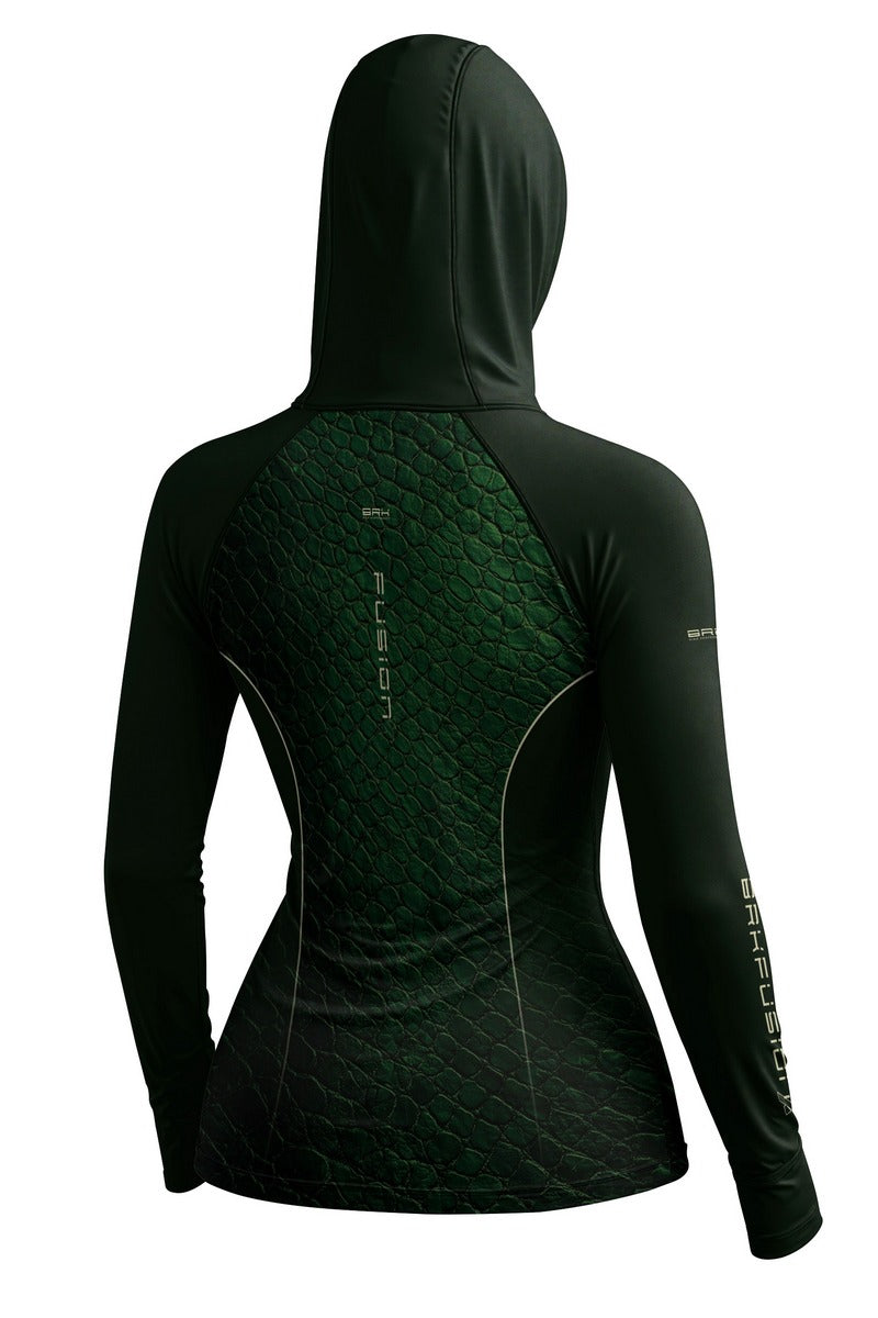 Camisa FusionX Réptil Feminina Brk Verde Escuro Prime com Proteção UV50+