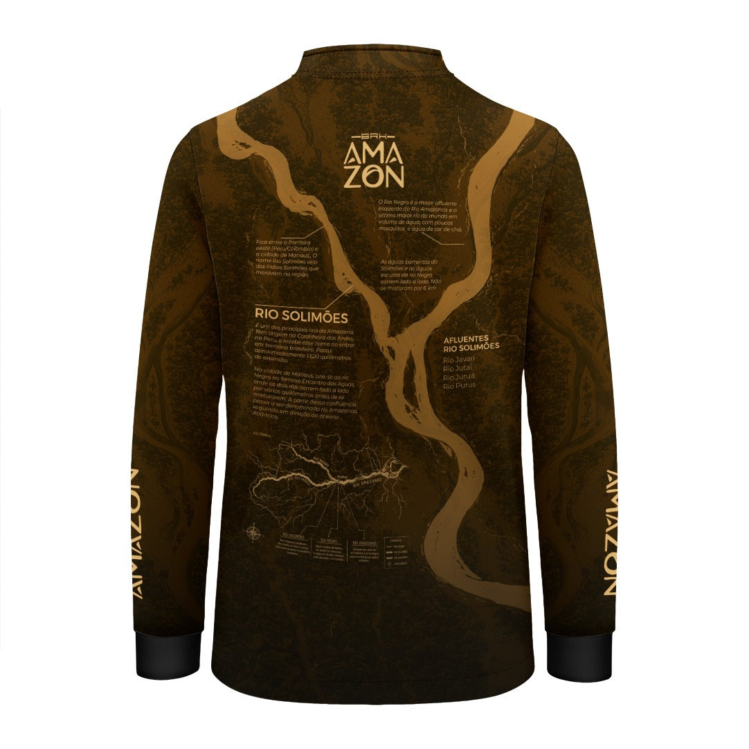 Camisa Infantil Amazon  Rio Solimões Verde Musgo