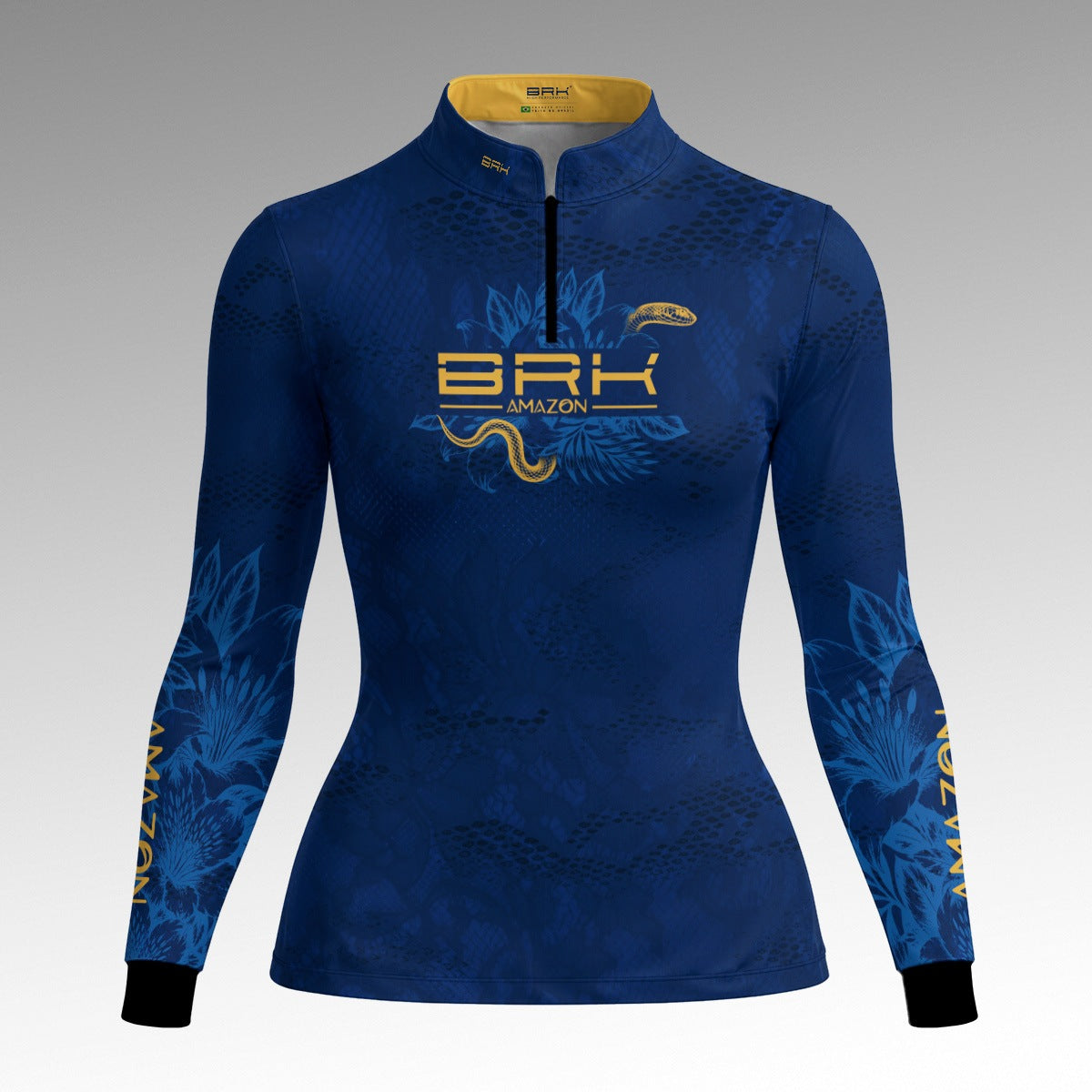 Camisa Feminina Amazon Cobra Amazônica Azul Escuro