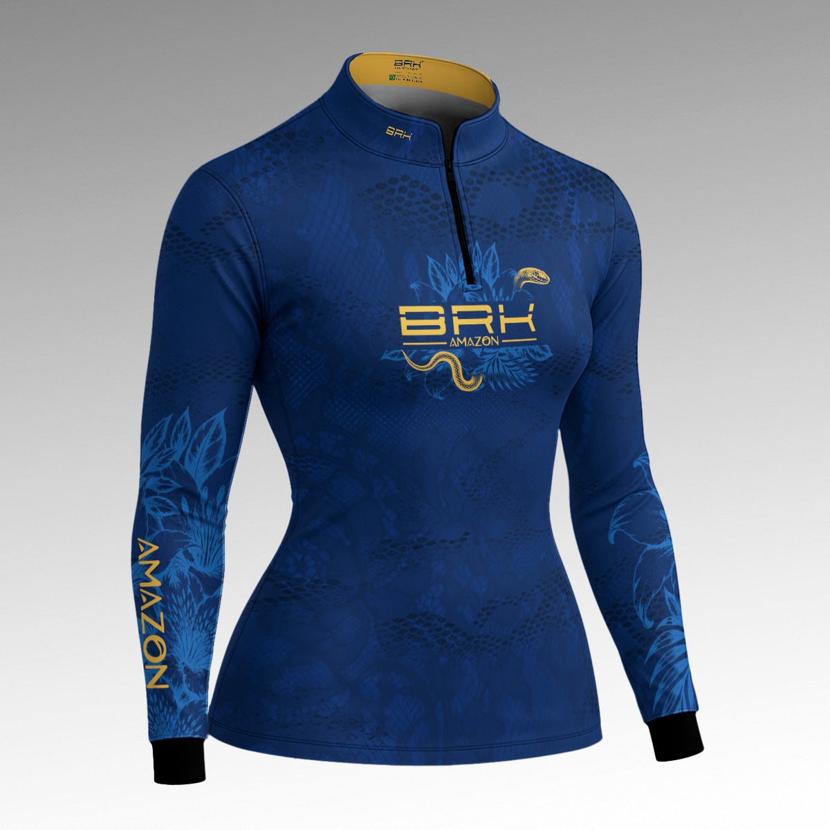 Camisa Feminina Amazon Cobra Amazônica Azul Escuro