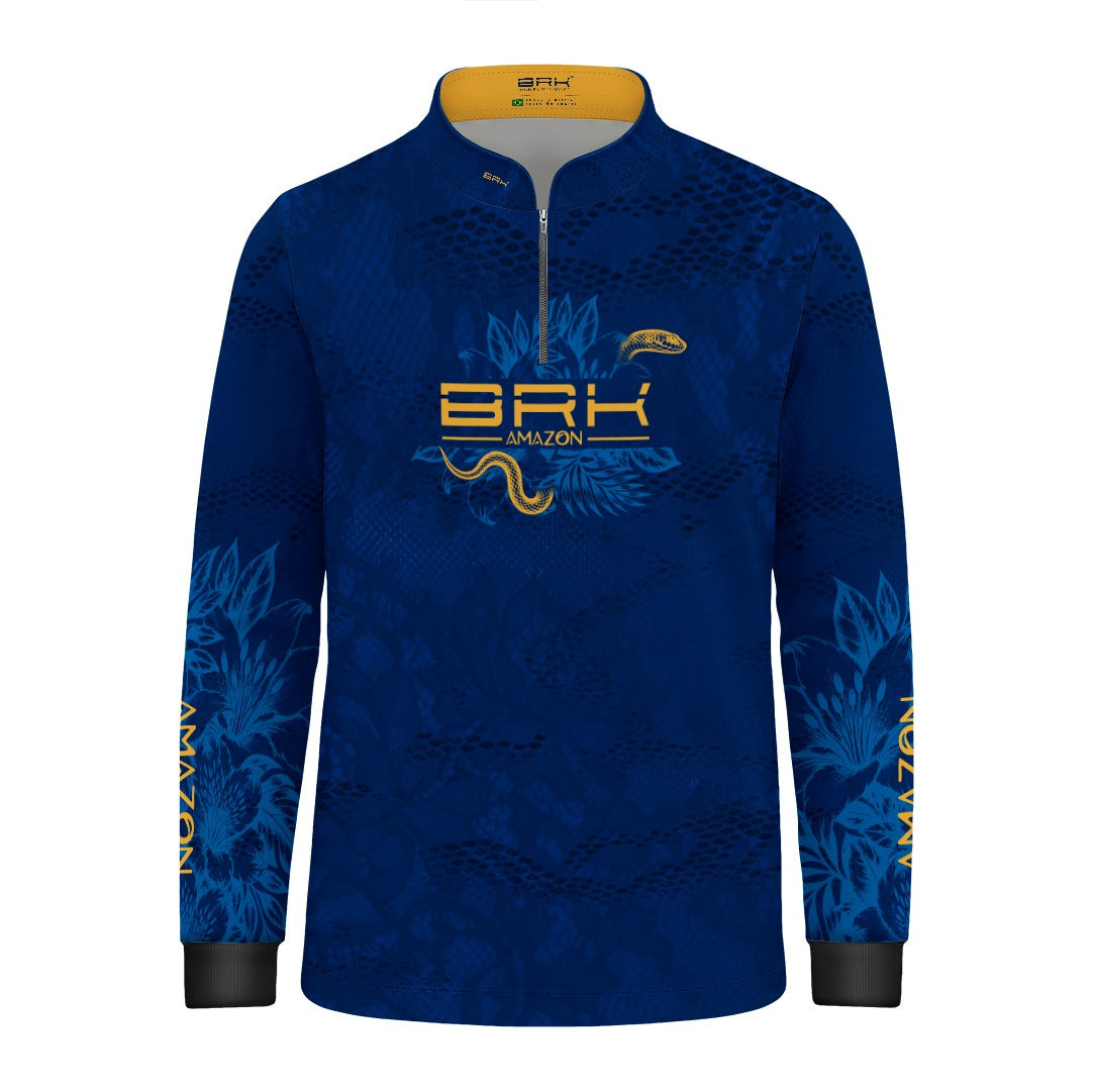 Camisa Infantil Amazon Cobra Amazônica Azul Escuro