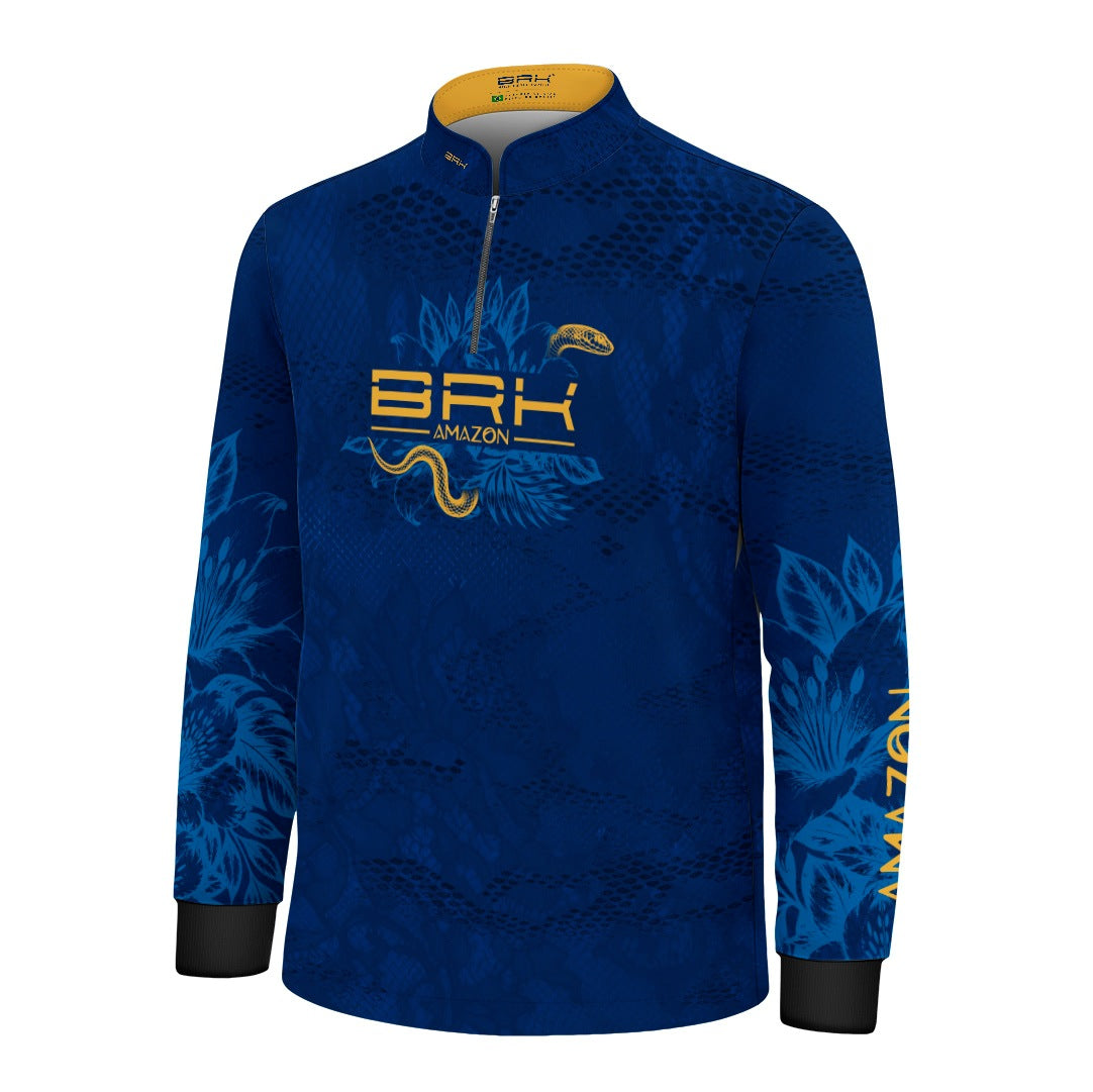 Camisa Infantil Amazon Cobra Amazônica Azul Escuro