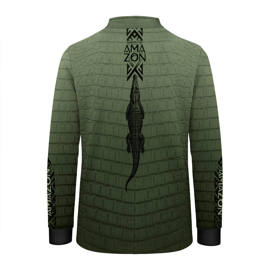Camisa Infantil Amazon Jacaré-Açu Verde Oliva