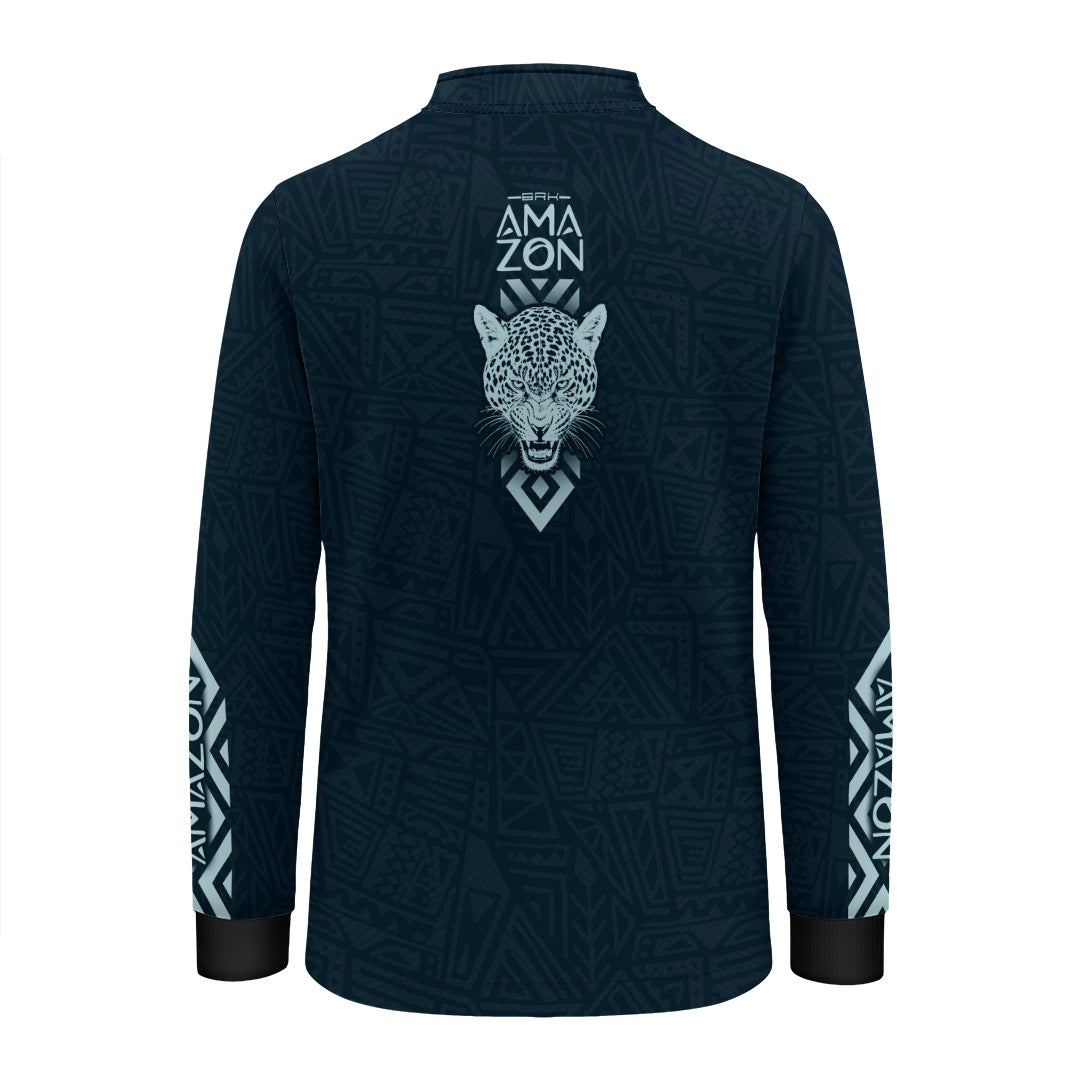 Camisa Infantil Amazon Onça-Pintada Azul