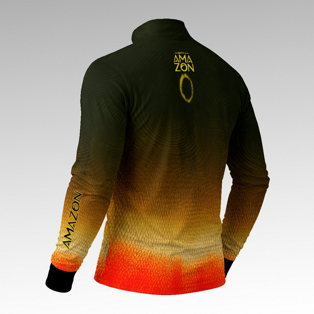 Camisa Amazon Escamas de Tucunaré Ônix Solar