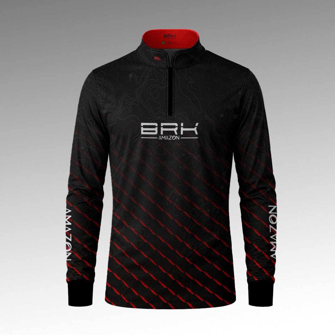 Camisa Amazon Pirarucu Preto/Vermelho