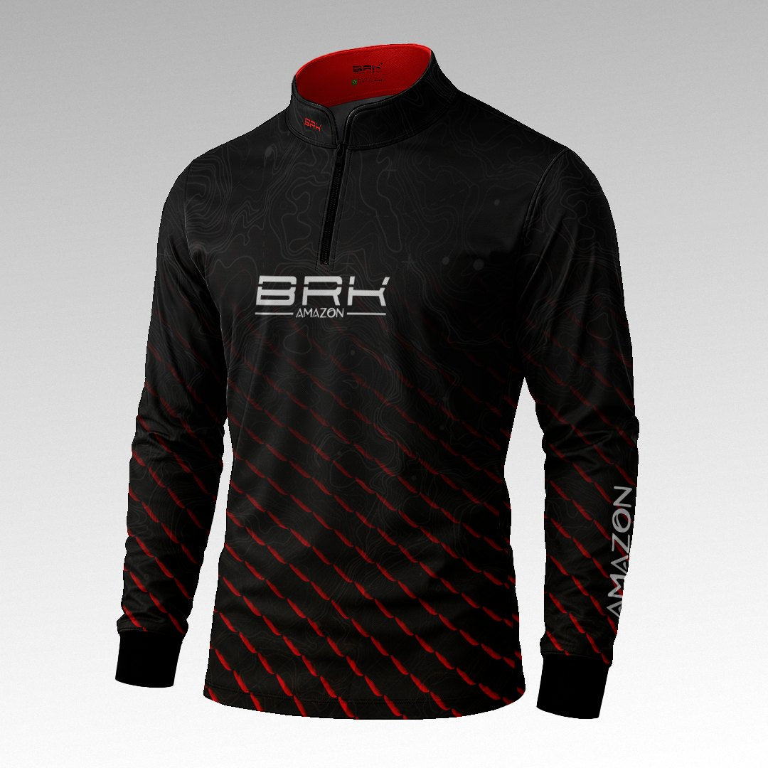 Camisa Amazon Pirarucu Preto/Vermelho