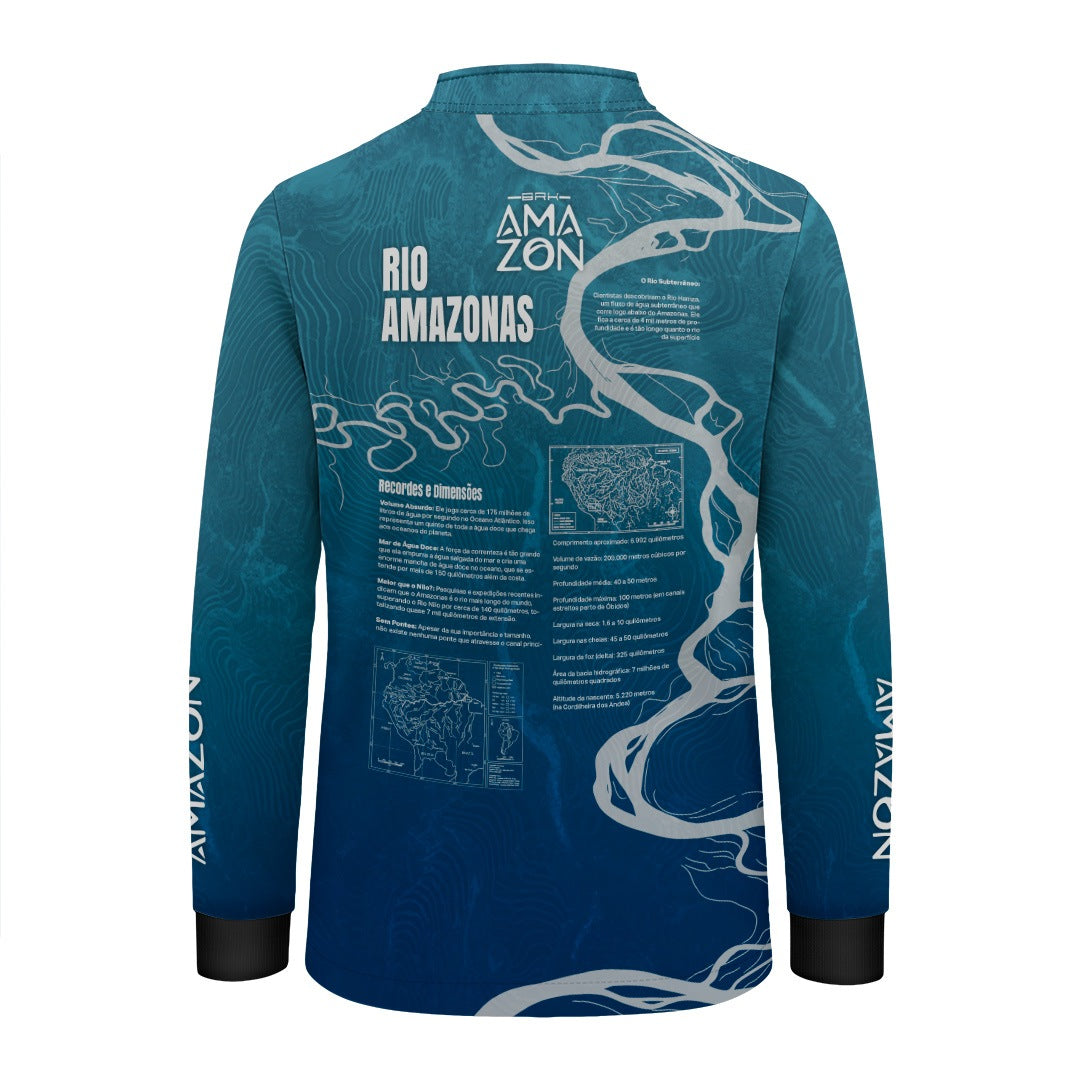Camisa Infantil Amazon Rio Amazonas Azul