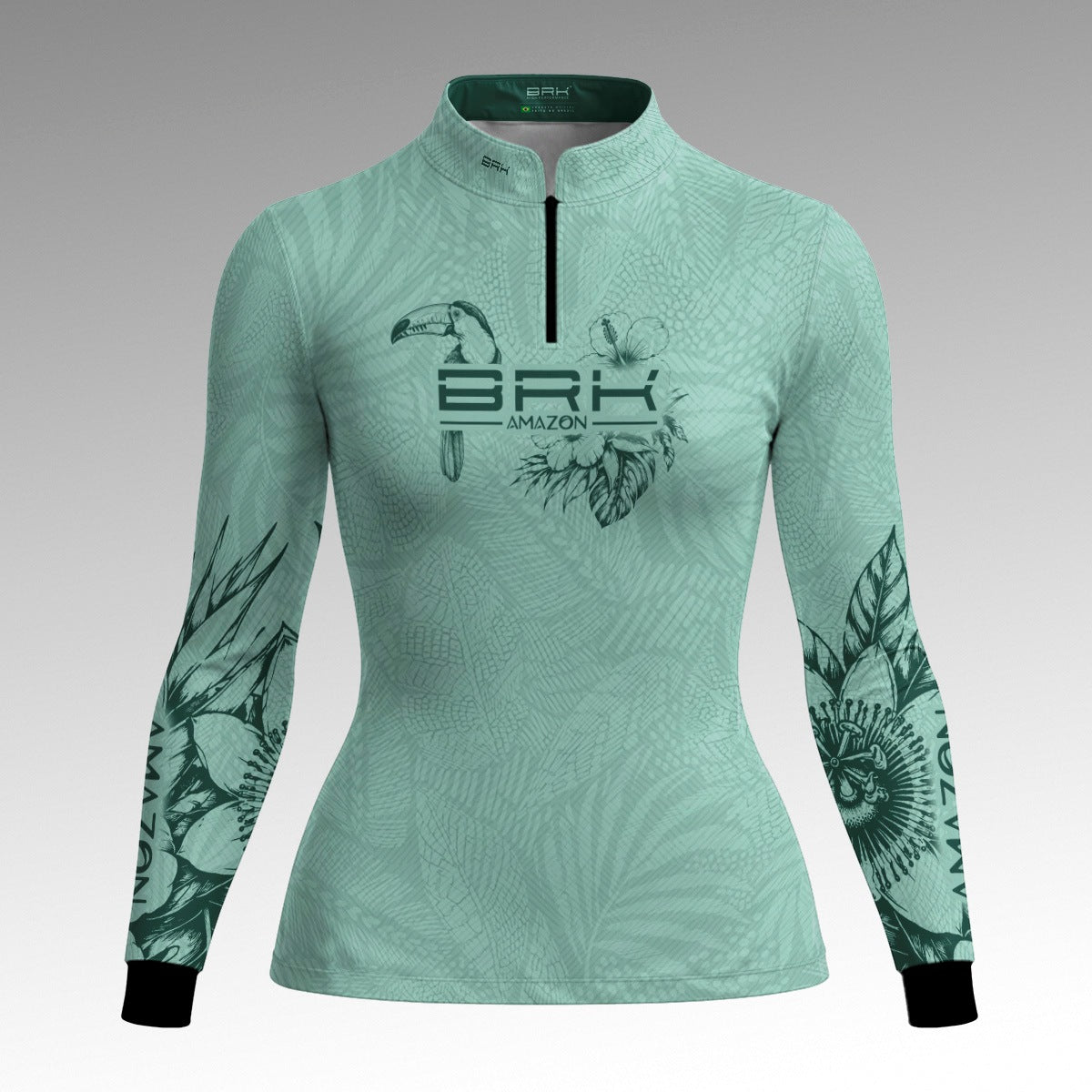 Camisa Feminina Amazon Tucano Tropical Ciano