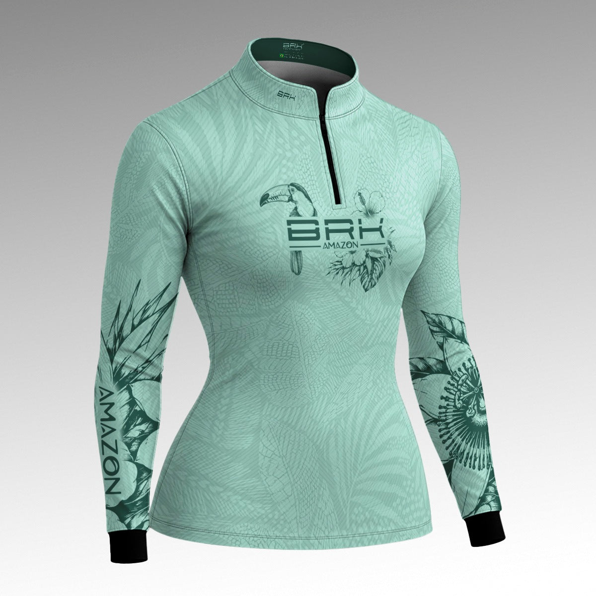 Camisa Feminina Amazon Tucano Tropical Ciano