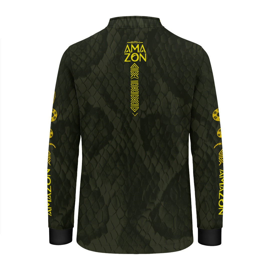 Camisa Infantil Amazon Serpente Verde Musgo