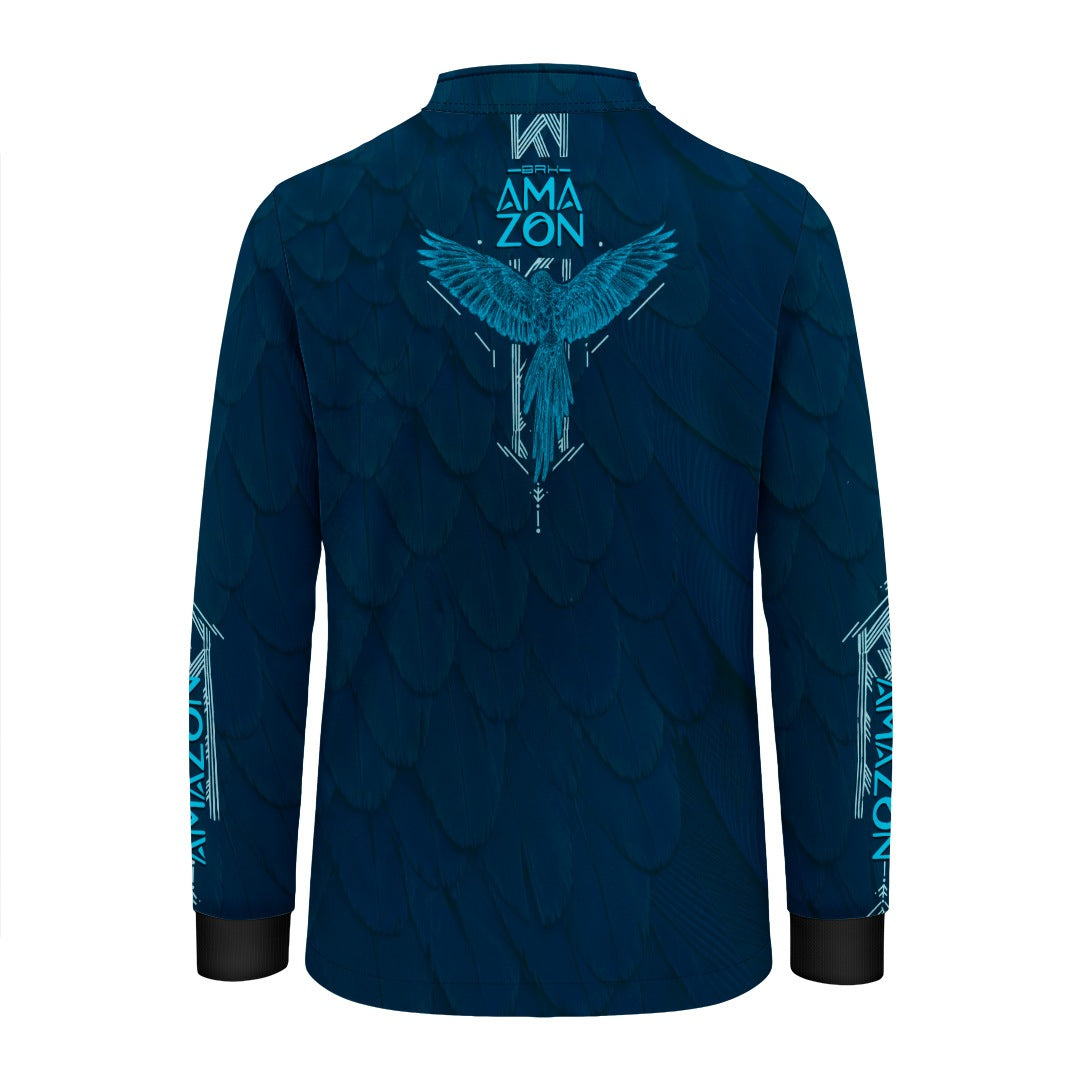 Camisa Infantil Amazon Arara-Azul Azul Petróleo