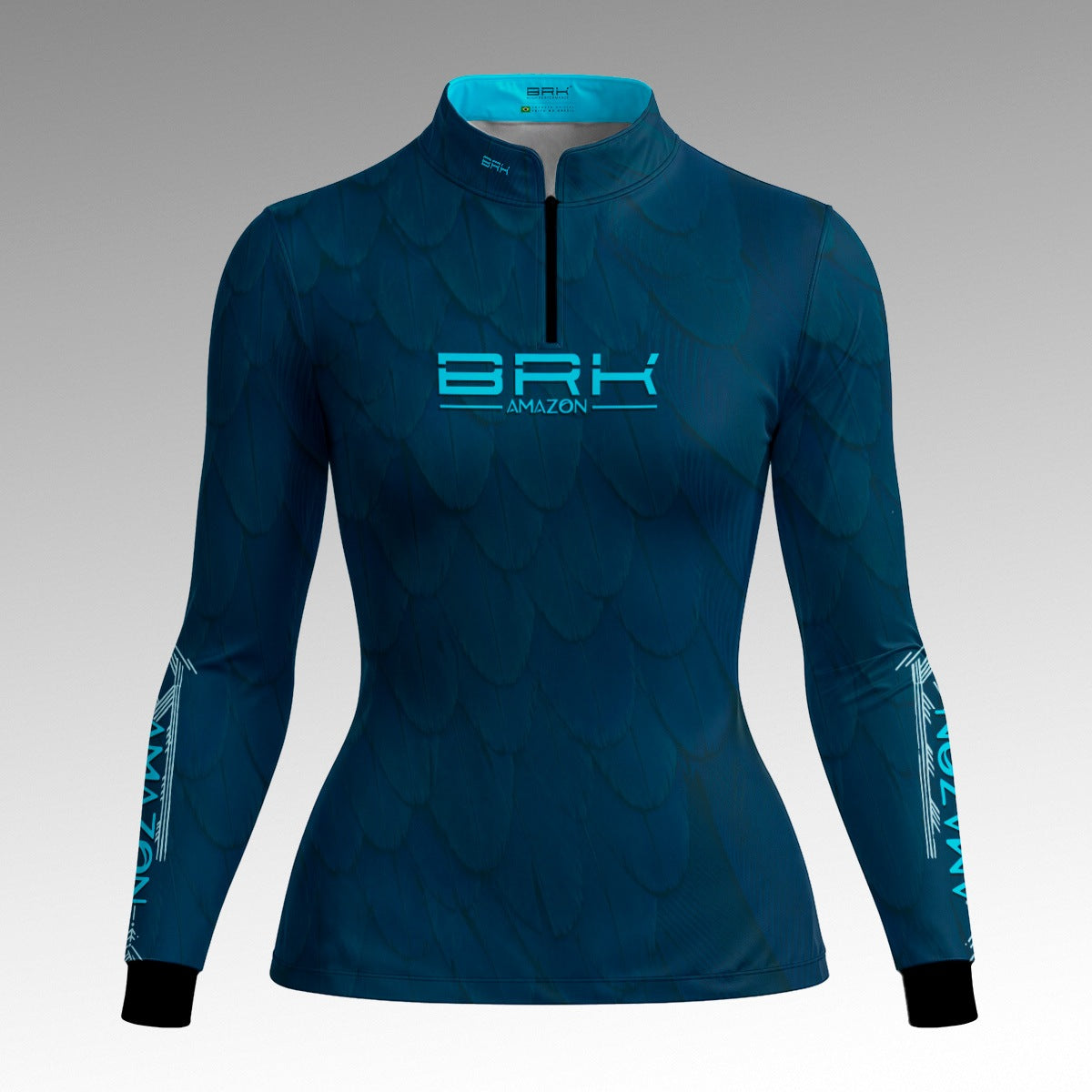 Camisa Feminina Amazon Arara-Azul Azul Petróleo