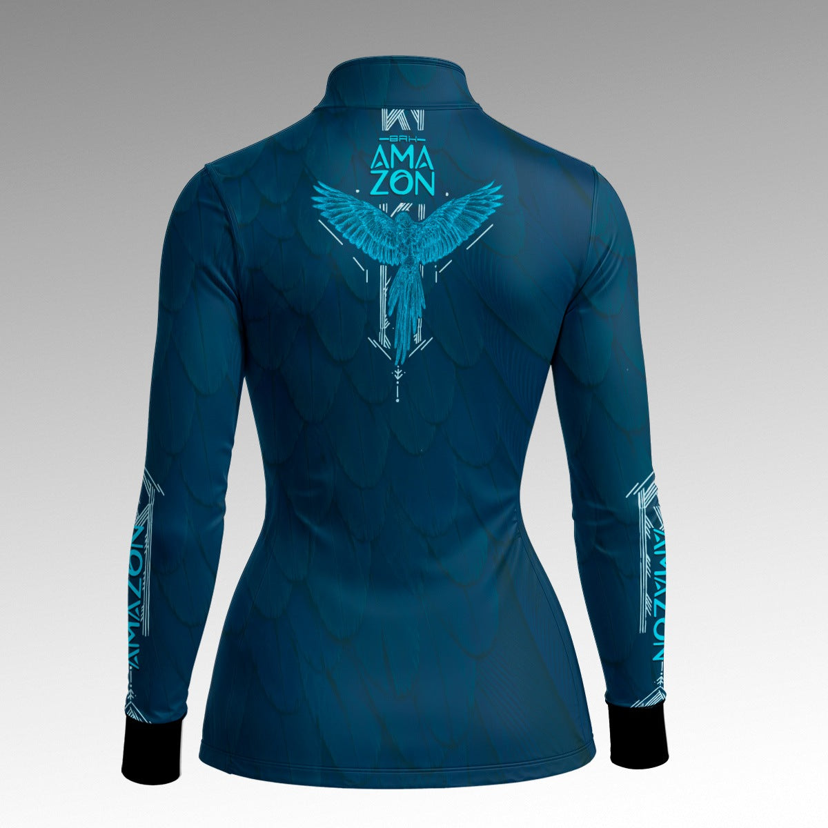 Camisa Feminina Amazon Arara-Azul Azul Petróleo