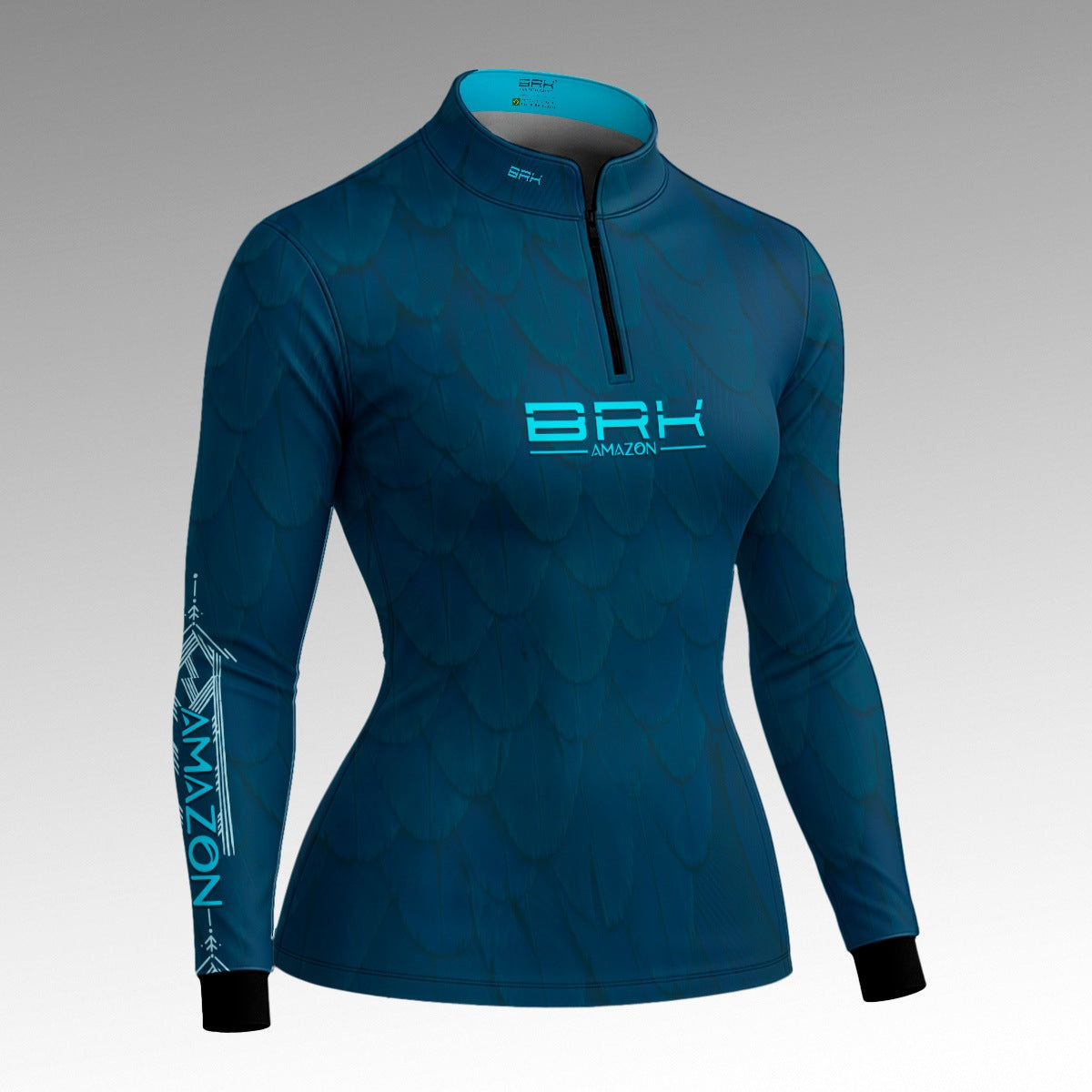Camisa Feminina Amazon Arara-Azul Azul Petróleo