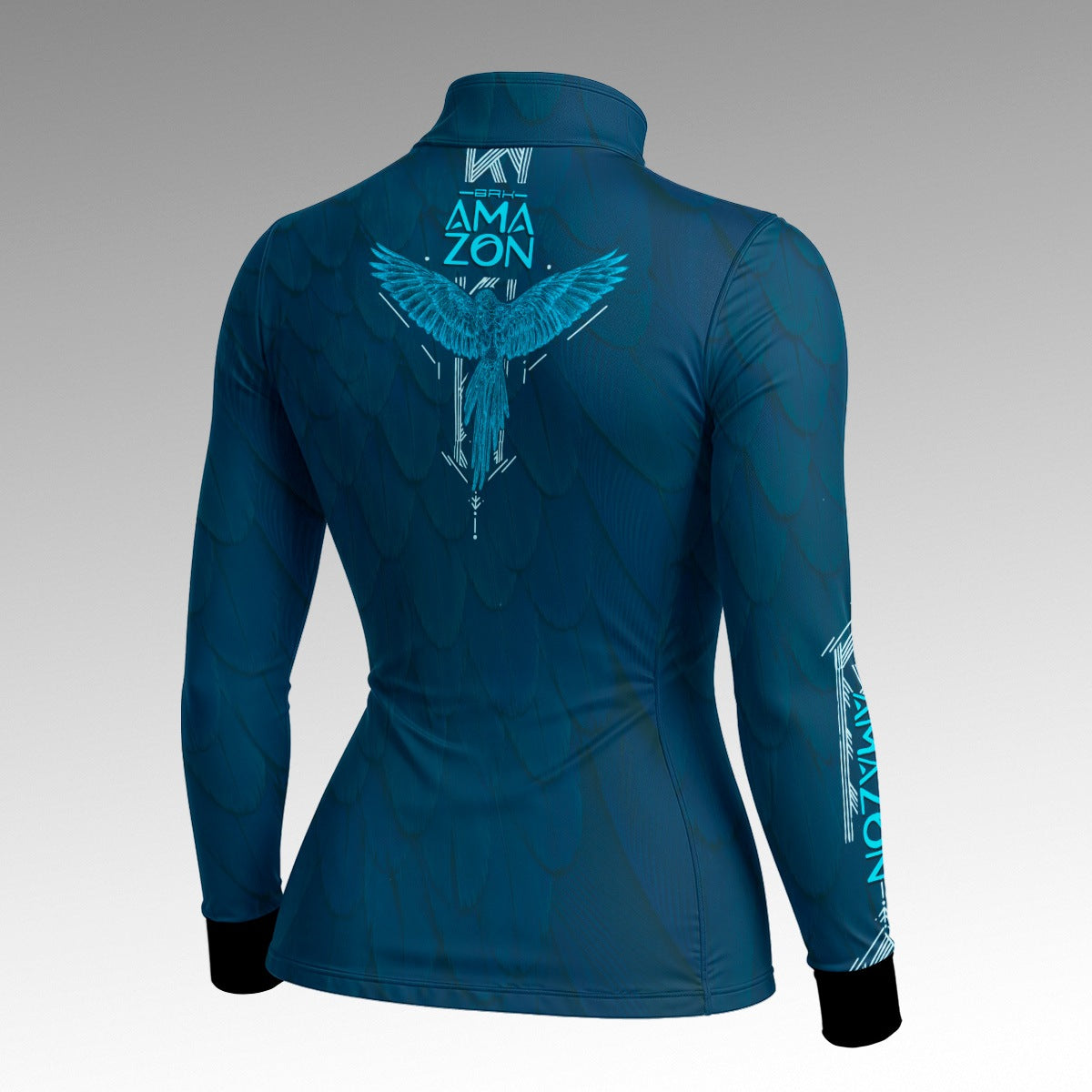 Camisa Feminina Amazon Arara-Azul Azul Petróleo