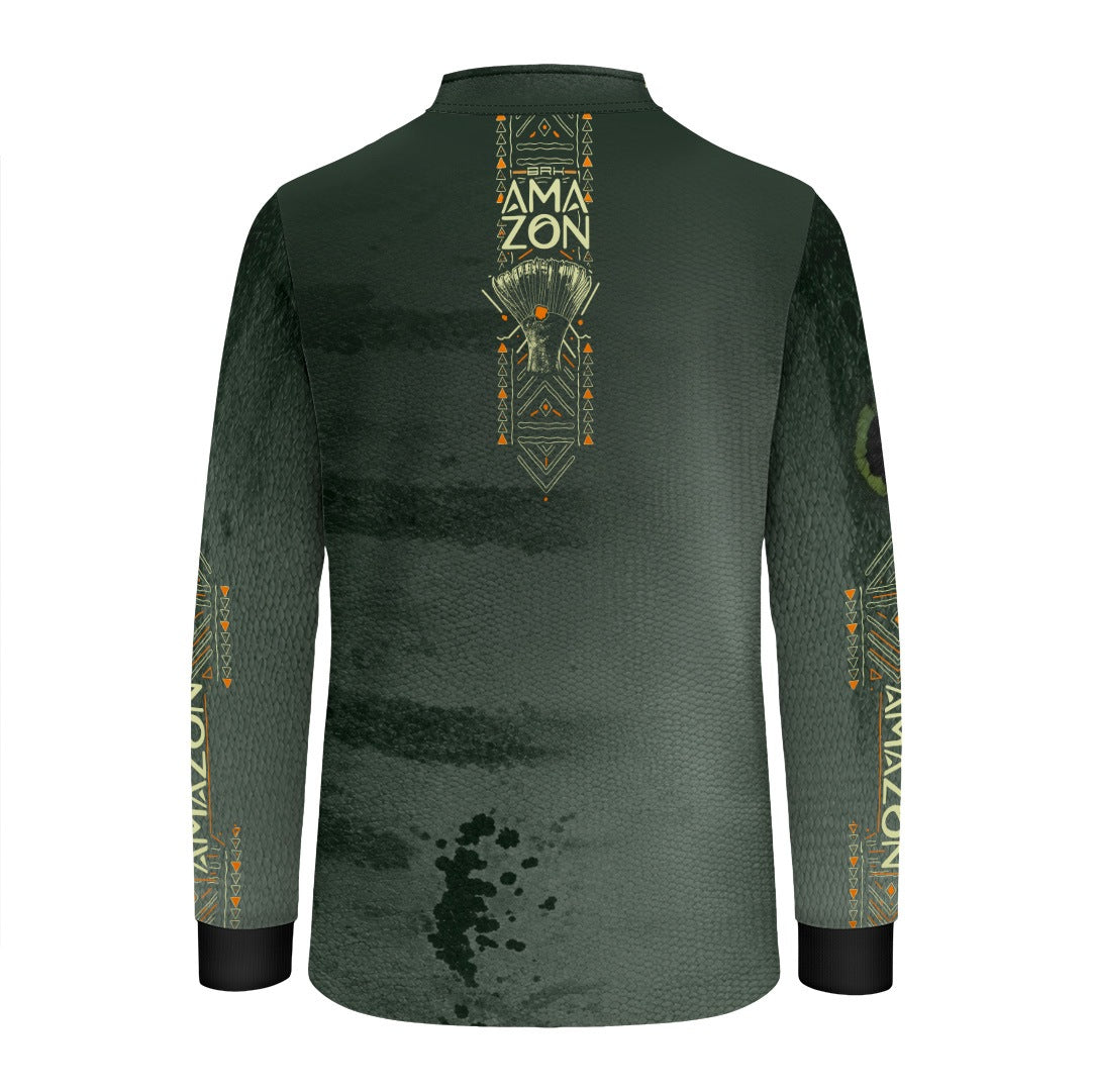 Camisa Infantil Amazon Tucunaré Rei dos Rios Verde Militar