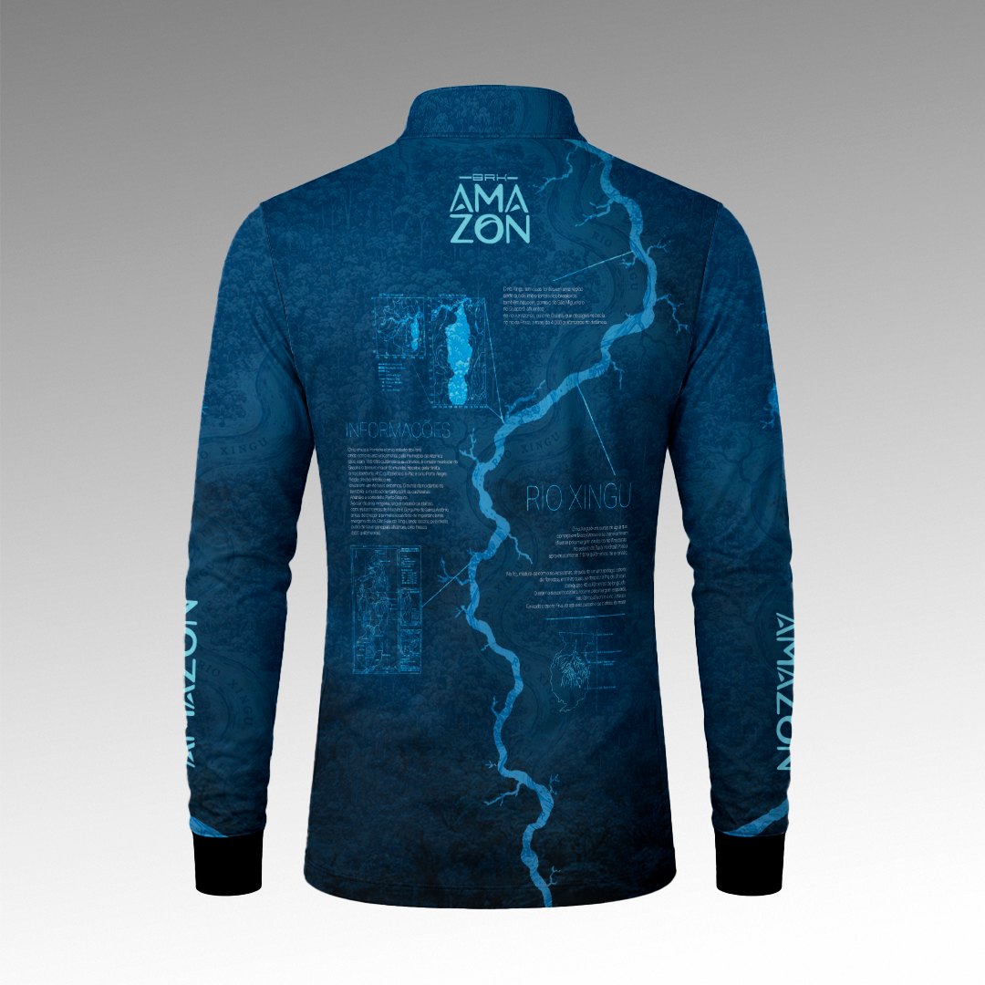 Camisa Amazon Rio Xingu Azul Marinho