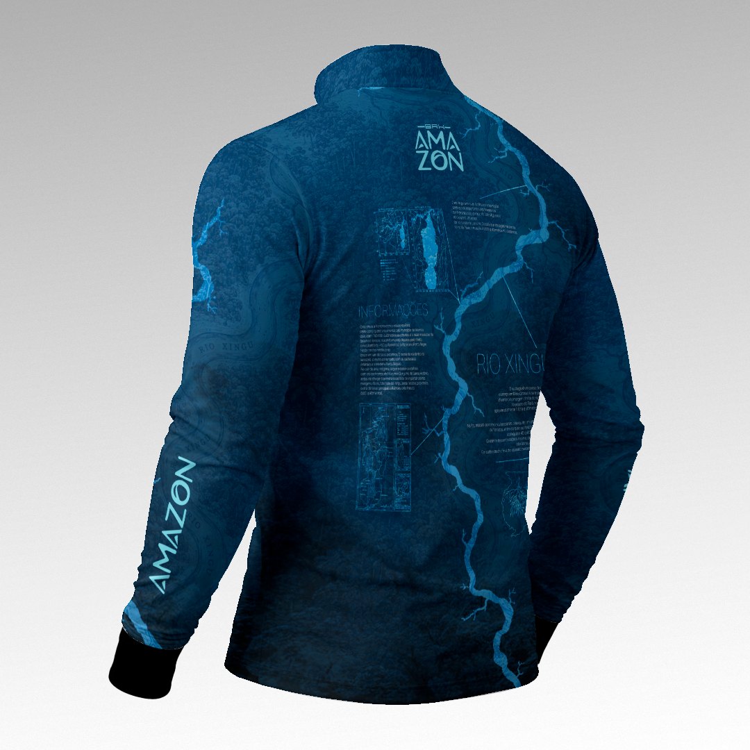 Camisa Amazon Rio Xingu Azul Marinho