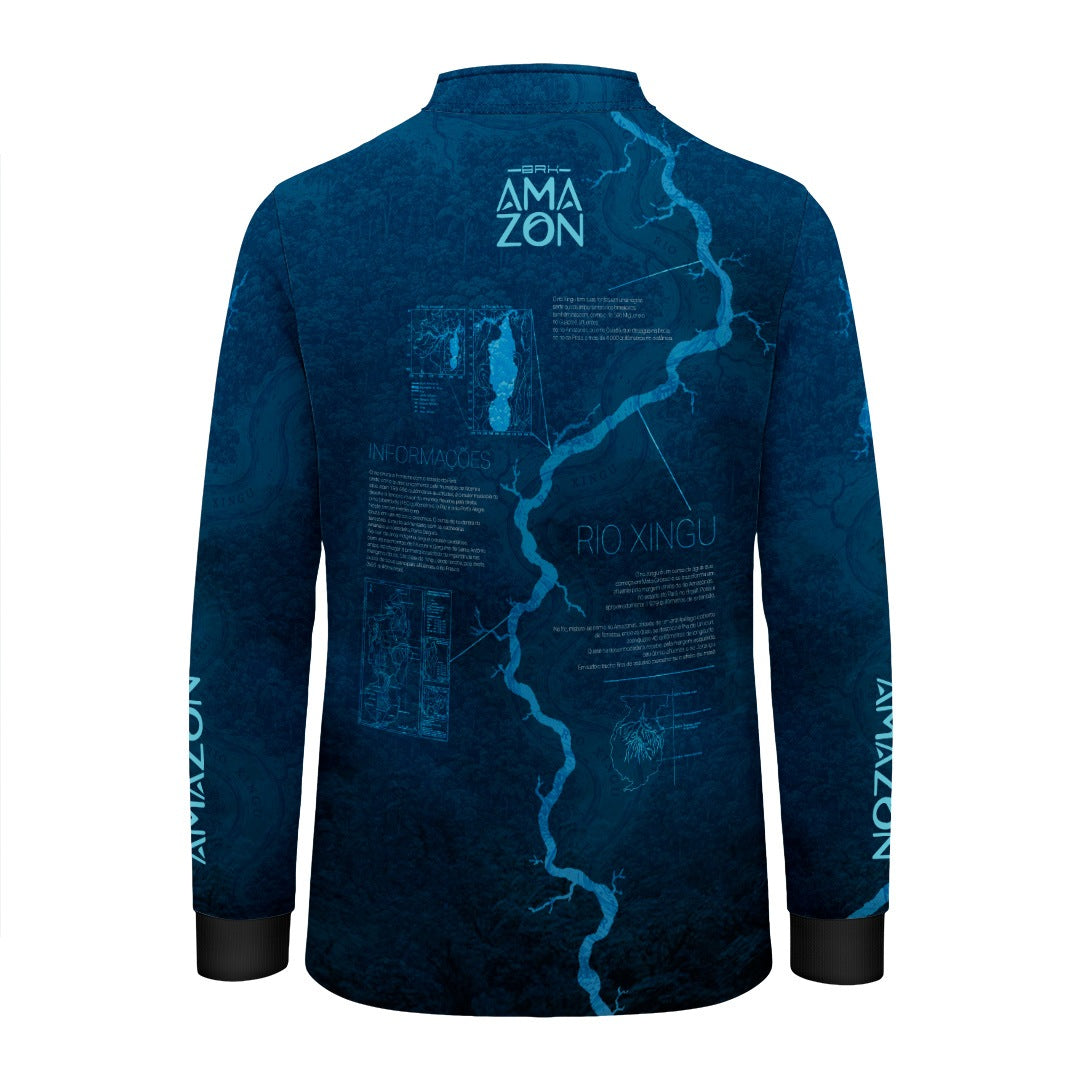 Camisa Infantil Amazon Rio Xingu Azul Marinho