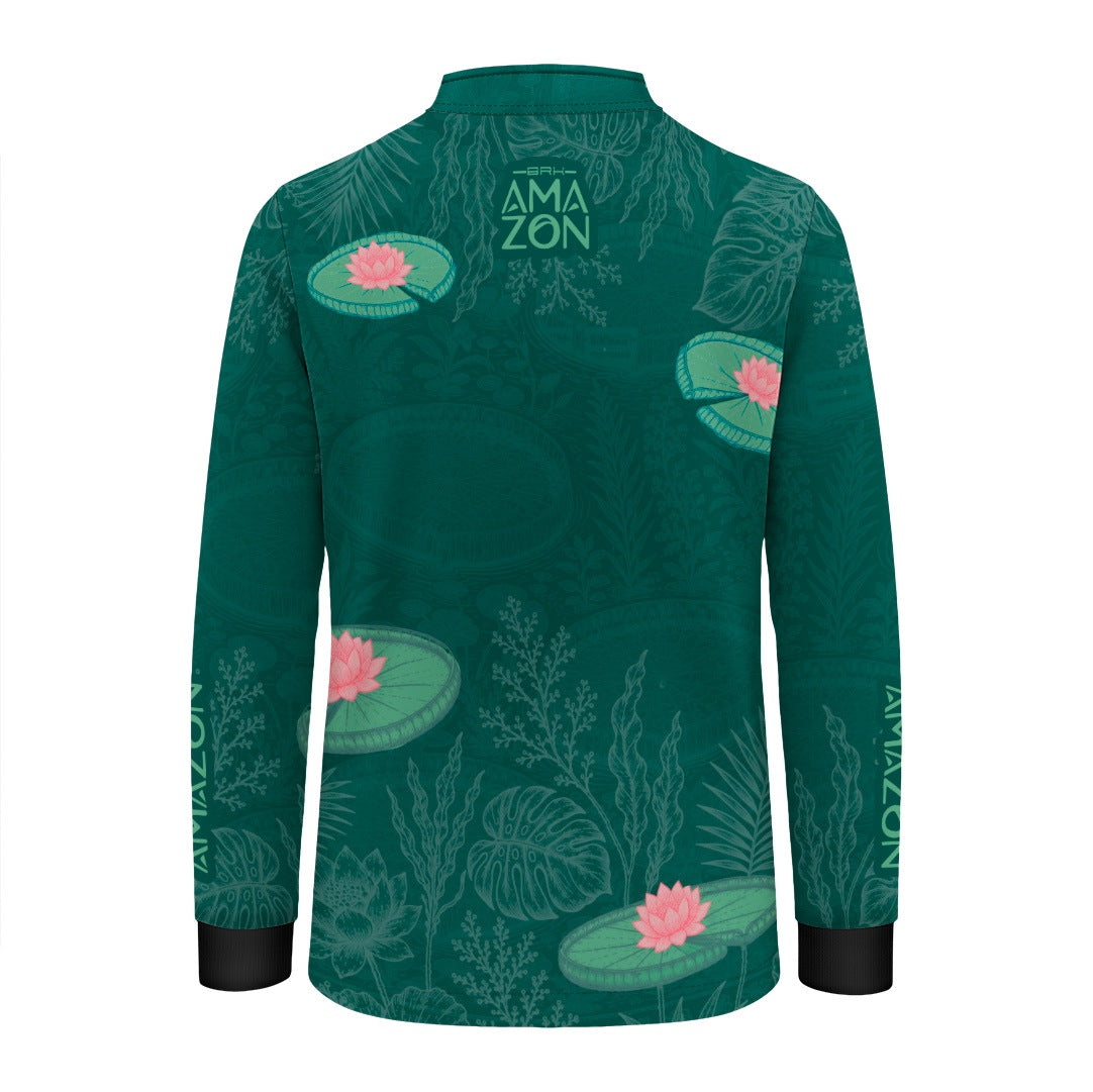 Camisa Infantil Amazon Vitória-Régia Verde Esmeralda