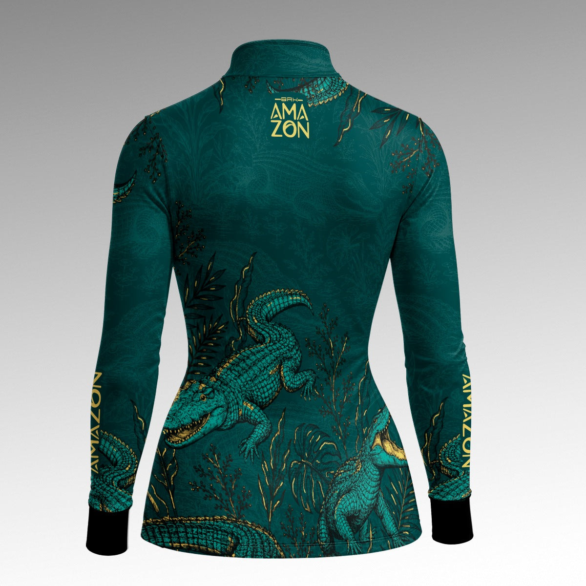 Camisa Feminina Amazon Jacaré-Açu Verde Petróleo
