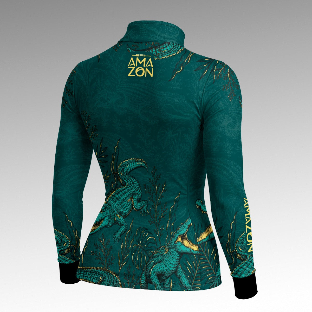 Camisa Feminina Amazon Jacaré-Açu Verde Petróleo