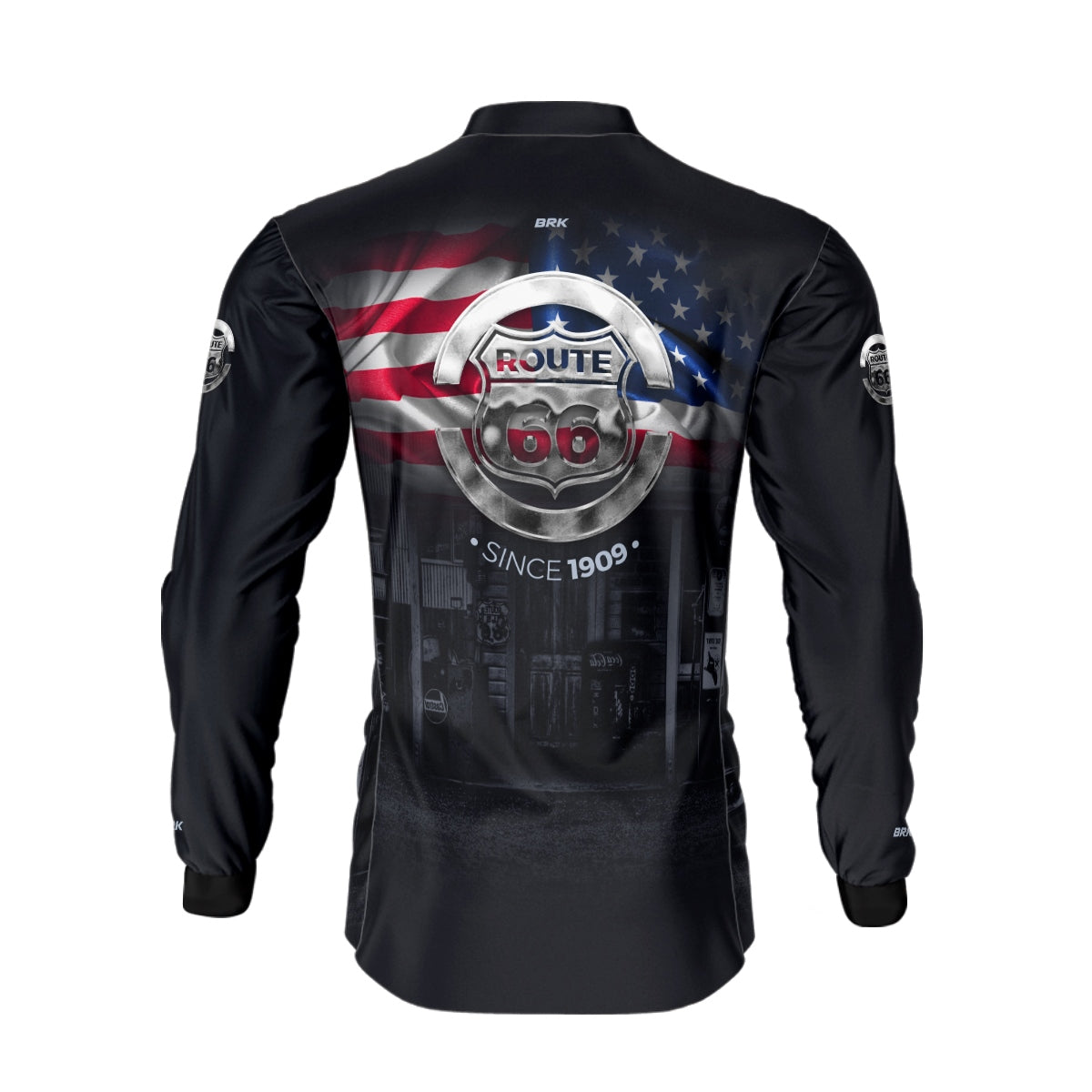 Camisa de Motociclismo Brk Route 66 Vintage com Proteção Solar UV50+