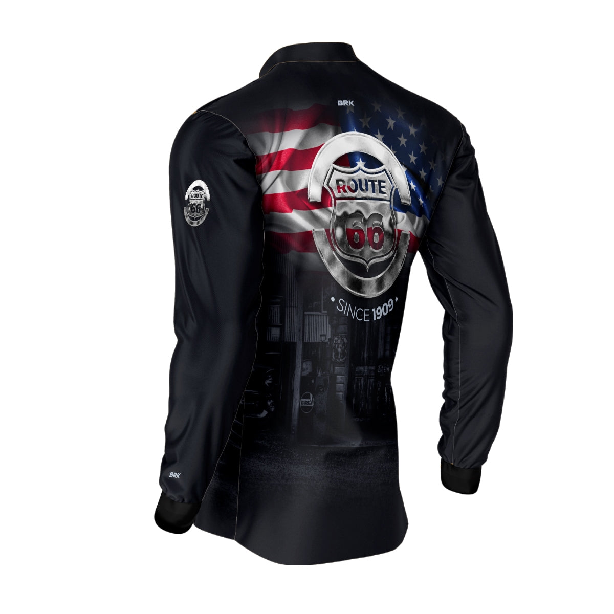 Camisa de Motociclismo Brk Route 66 Vintage com Proteção Solar UV50+