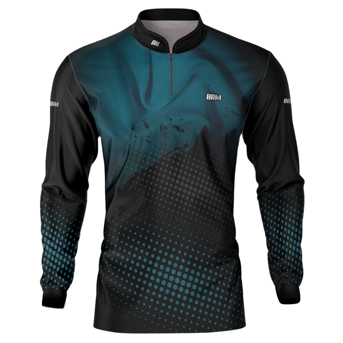 Camisa de Pesca Brk Azul e Preta com Uv50 Brk Fishing