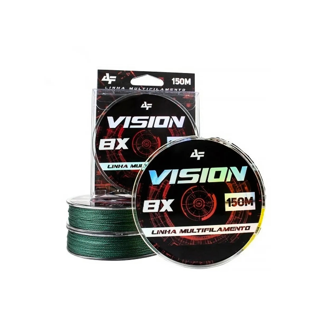 Linha de Pesca Vision X8 150m Dark Green - Brk Fishing