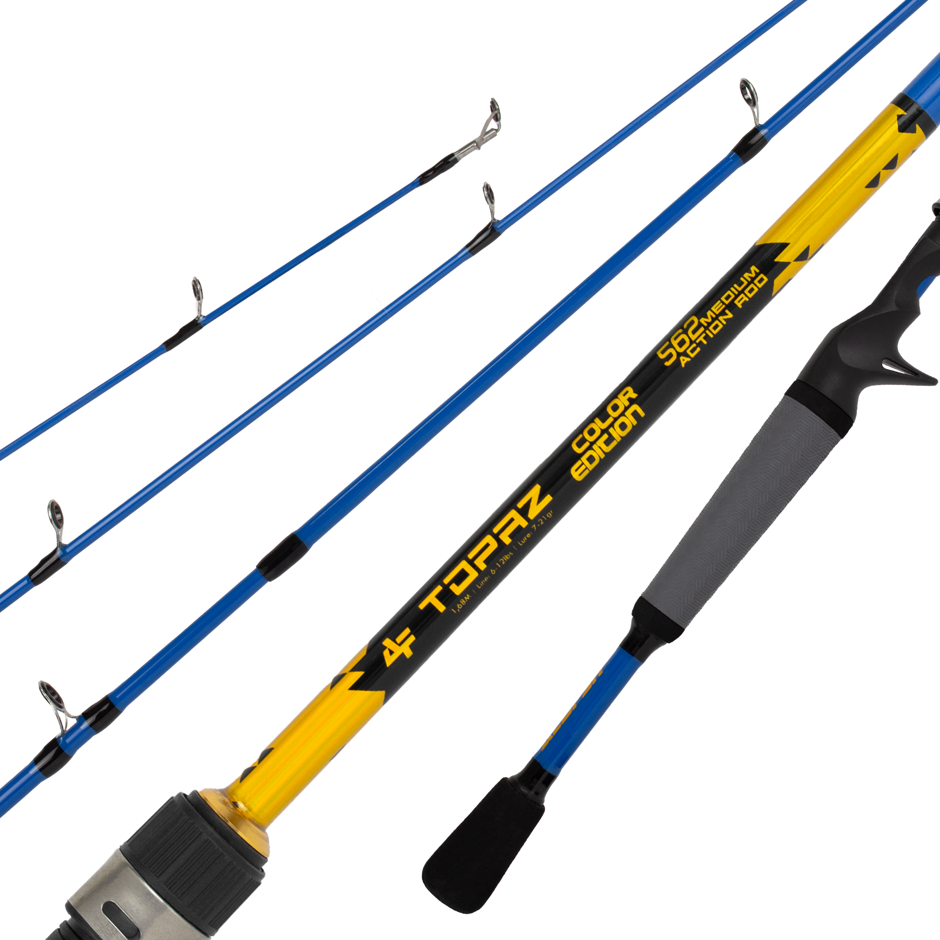 Vara de Pesca Albatroz Topaz Color Edition C562 12lbs 1,68m - Carretilha (2 partes) - Brk Fishing